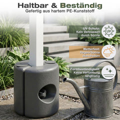 Sekey Pavillon Gewichte 4er Set – bis 64 kg befüllbar mit Wasser & Sand, HDPE wetterfest, Standfüße für Pavillon, Gartenzelt & Partyzelt, einfache Montage