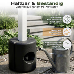 Sekey Pavillon Gewichte 4er Set – bis 64 kg befüllbar mit Wasser & Sand, HDPE wetterfest, Standfüße für Pavillon, Gartenzelt & Partyzelt, einfache Montage