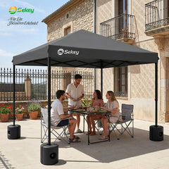 Sekey Pavillon Gewichte 4er Set – bis 64 kg befüllbar mit Wasser & Sand, HDPE wetterfest, Standfüße für Pavillon, Gartenzelt & Partyzelt, einfache Montage