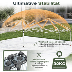 Sekey 3x6m One-Touch Pop-Up Pavillon mit Seitenwänden – Wasserdicht & Windfest, Faltpavillon mit 4 Sandsäcken, Höhenverstellbar, Schnellaufbau für Garten, Camping & Events