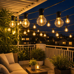 Dekorative Solar Lichterkette für Balkon, Terrasse und Pergola