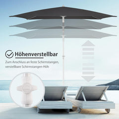 Sekey 180 x 125 cm Balkonschirm Rechteckig mit Schutzhülle, Sonnenschutz UV50+