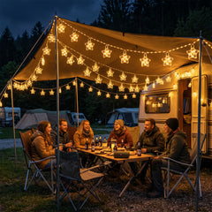 Vintage Solar Lichterkette als stimmungsvolle Camping-beleuchtung für gemütliche Sommerabende