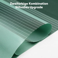 Sekey Doppelrollo Duo Rollo Klemmfix ohne Bohren – Grünes Zebra Rollo mit extra breiten Stoffbahnen (Naturgrün & Dunkelgrün)