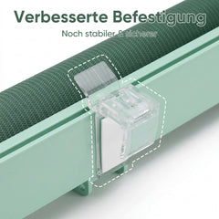 Sekey Doppelrollo Duo Rollo Klemmfix ohne Bohren – Grünes Zebra Rollo mit extra breiten Stoffbahnen (Naturgrün & Dunkelgrün)