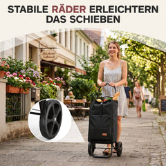 Sekey Einkaufstrolley 3-in-1 klappbar – 50L Einkaufswagen mit Kühlfach, großen Rädern & Sackkarren-Funktion, leichtes Aluminium