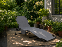 Sekey Campingliege klappbar mit Matratze & Kopfkissen, 6-fach verstellbare Rückenlehne, Feldbett bis 150 kg, Gartenliege, Sonnenliege & Gästebett 190 × 68 cm