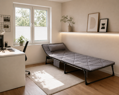 Sekey Campingliege klappbar mit Matratze & Kopfkissen, 6-fach verstellbare Rückenlehne, Feldbett bis 150 kg, Gartenliege, Sonnenliege & Gästebett 190 × 68 cm