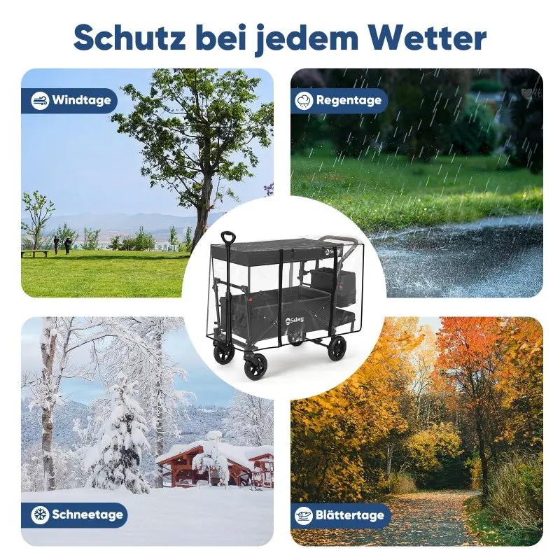 Sekey Bollerwagen Regenschutz, 110x60x75cm Sekey