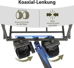 Sekey 94L / 200KG Faltbarer Bollerwagen, mit Bremsen und Extra Breiten Rädern Sekey