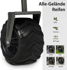 Sekey 94L / 200KG Faltbarer Bollerwagen, mit Bremsen und Extra Breiten Rädern Sekey