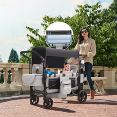 Sekey 80KG Faltbarer Kinderwagen für 2 Kinder zum Sitzen, 6060 Sekey