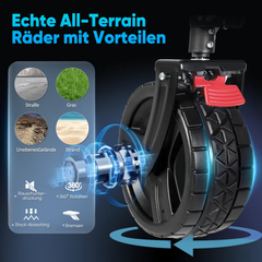 Sekey 200L / 150KG Faltbarer Bollerwagen, Patentiert Zusammenfaltbar aus Vier Richtungen, mit Bremsen Rädern Sekey