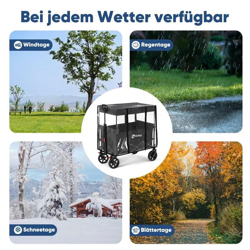 Sekey Bollerwagen Regenschutz, 75x50x65cm Sekey