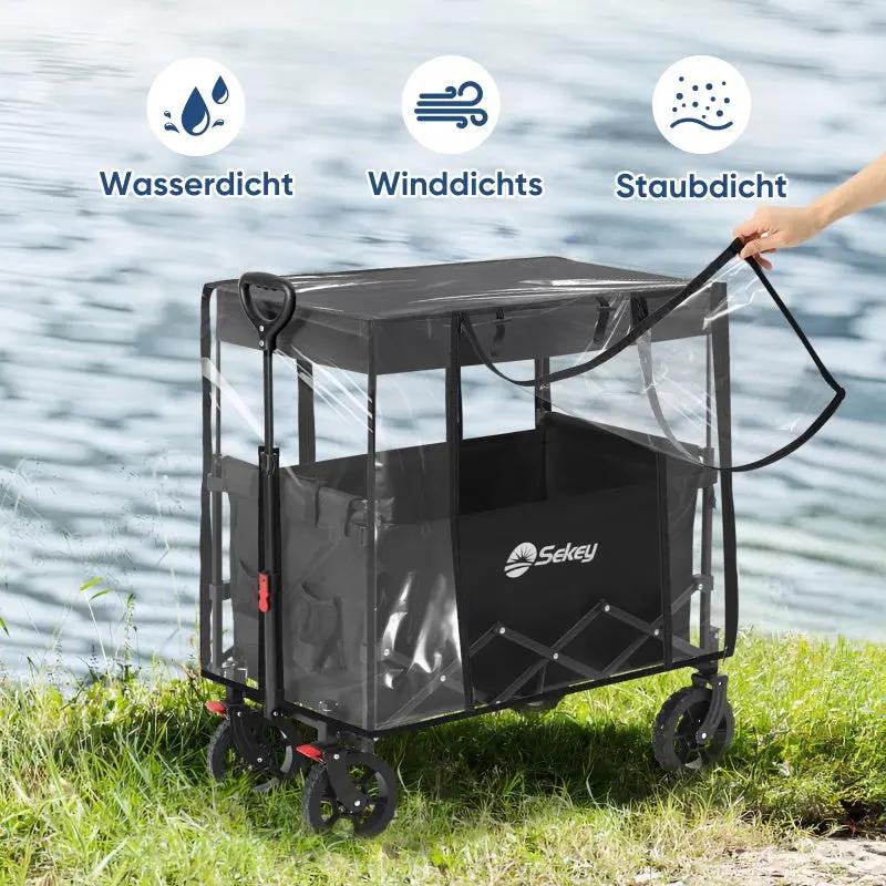 Sekey Bollerwagen Regenschutz, 75x50x65cm Sekey