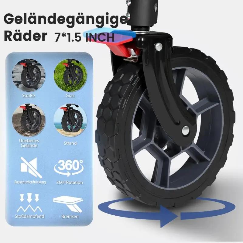 Sekey 200L / 150KG Faltbarer Bollerwagen, Patentiert Zusammenfaltbar aus Vier Richtungen, mit Bremsen Sekey
