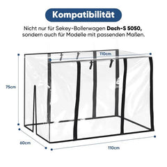 Sekey Bollerwagen Regenschutz, 110x60x75cm Sekey