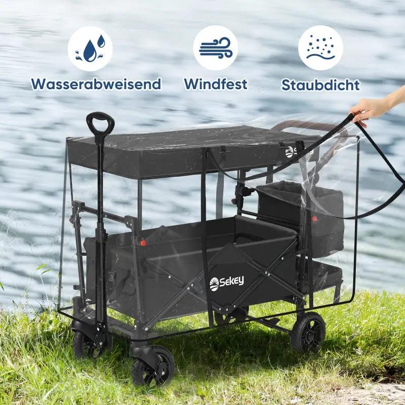 Sekey Bollerwagen Regenschutz, 110x60x75cm Sekey