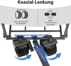 Sekey 94L / 200KG Faltbarer Bollerwagen, mit Bremsen und Extra Breiten Rädern Sekey