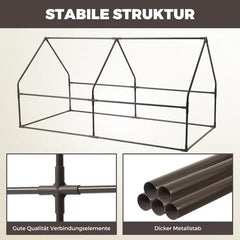 Sekey Foliengewächshaus mit Zwei Reißverschlusstüren 180 x 90 x 90 cm,Weiß Sekey