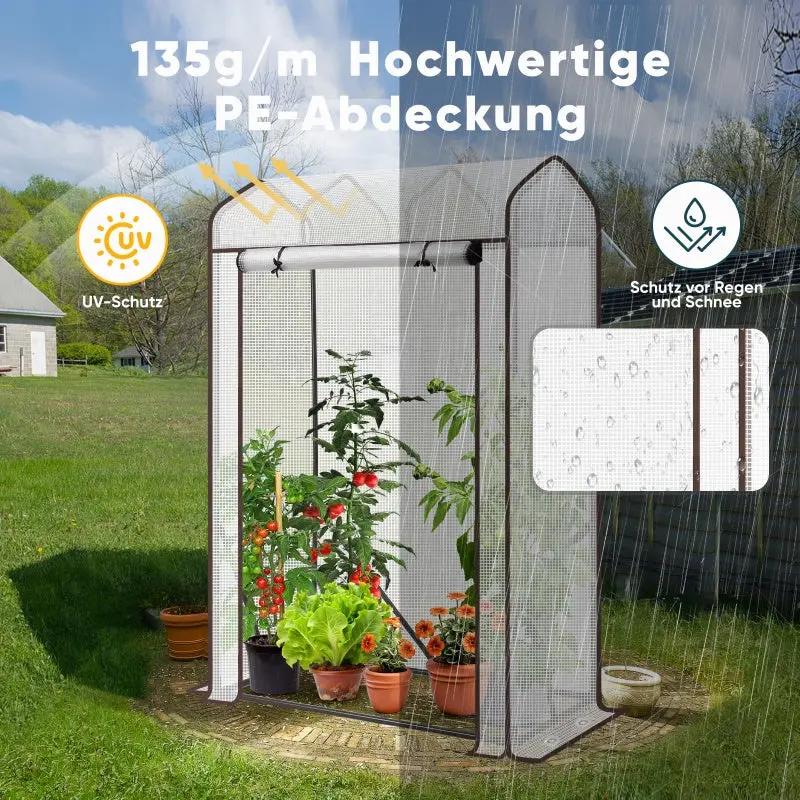 Sekey Foliengewächshaus mit Spitzdach, 100 x 50 x 150 cm Sekey