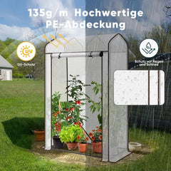 Sekey Foliengewächshaus mit Spitzdach, 100 x 50 x 150 cm Sekey