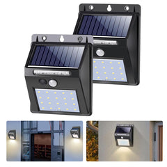 Salcar Solar Wandleuchten mit Bewegungsmelder, 800 Lumen, Warmweiß, IP44 Wasserdicht – Solarlampen für Außenbereich, Garten, Balkon, Terrasse SEKEYMALL