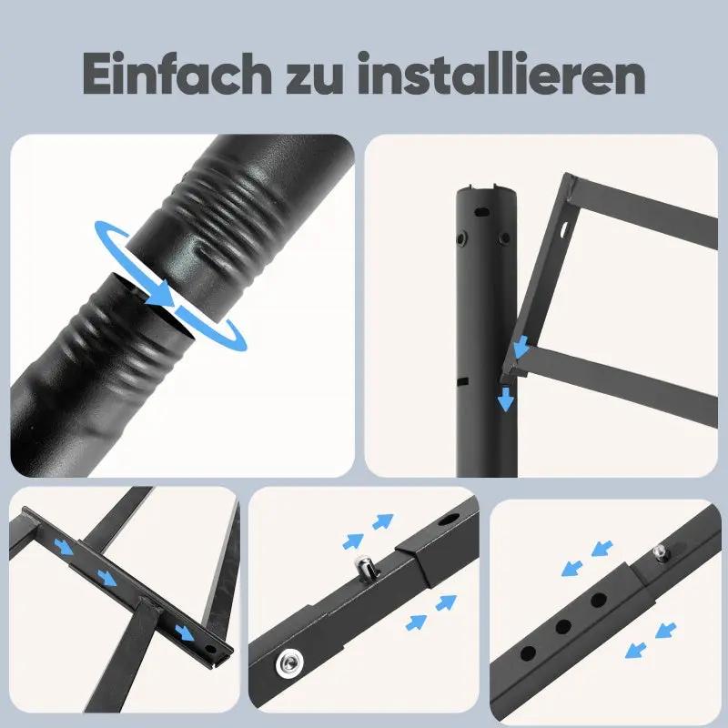 Sekey Garten Pavillon 3x3 m Wasserdicht Stabil Partyzelt, Gartenzelt mit 4 Seitenteile Reißverschluss, 180g/㎡ Polyester Sekey