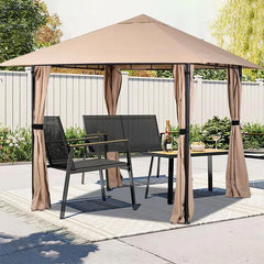 Sekey Garten Pavillon 3x3 m Wasserdicht Stabil Partyzelt, Gartenzelt mit 4 Seitenteile Reißverschluss, 180g/㎡ Polyester Sekey