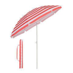 Sekey round parasol Ø160 cm – with carrying bag &amp; ground sleeve, for balcony &amp; beach