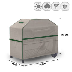Sekey Grill-Schutzhülle 162×62×112 cm – Wetterfeste Grillabdeckung für Holzkohlegrill & Grillwagen, Wasserabweisend, UV-beständig, Windfest