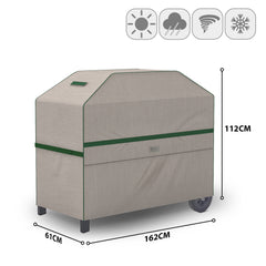 Sekey Grill-Schutzhülle 162×62×112 cm – Wetterfeste Grillabdeckung für Holzkohlegrill & Grillwagen, Wasserabweisend, UV-beständig, Windfest