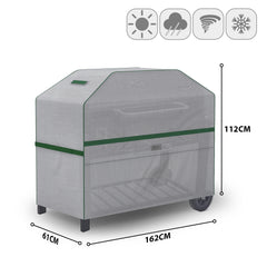 Sekey Grill-Schutzhülle 162×62×112 cm – Wetterfeste Grillabdeckung für Holzkohlegrill & Grillwagen, Wasserabweisend, UV-beständig, Windfest