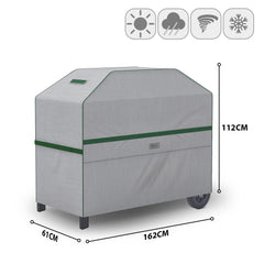 Sekey Grill-Schutzhülle 162×62×112 cm – Wetterfeste Grillabdeckung für Holzkohlegrill & Grillwagen, Wasserabweisend, UV-beständig, Windfest