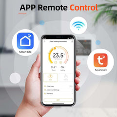 Salcar Smart WLAN Raumthermostat für Elektrische Fußbodenheizung – 16A Touchscreen Thermostat mit LCD-Display, App- & Sprachsteuerung, Kompatibel mit Alexa & Tuya, Weiß, Programmierbar Salcar
