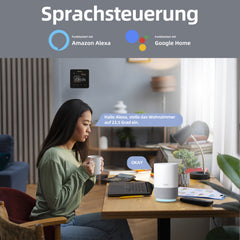 Salcar WLAN Thermostat für elektrische Fußbodenheizung – LCD Touchscreen, 16A, programmierbar, kompatibel mit Alexa & Google Assistant, Schwarz