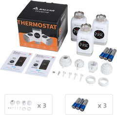 Salcar WLAN Heizkörperthermostat – Smartes Thermostat für Heizkörper, Kompatibel mit Alexa & Google Assistant, App-Steuerung über Tuya, Programmierbar, Kein Gateway Erforderlich Salcar