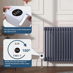 Salcar WLAN Heizkörperthermostat – Smartes Thermostat für Heizkörper, Kompatibel mit Alexa & Google Assistant, App-Steuerung über Tuya, Programmierbar, Kein Gateway Erforderlich Salcar