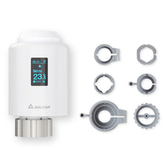 Salcar Smartes Heizkörperthermostat Set – ZigBee Thermostat mit Gateway, OLED-Display, kompatibel mit Alexa & Google Assistant, programmierbar