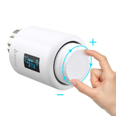 Salcar Smartes Heizkörperthermostat Set – ZigBee Thermostat mit Gateway, OLED-Display, kompatibel mit Alexa & Google Assistant, programmierbar