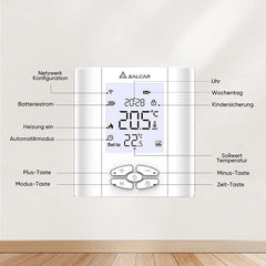 Salcar WiFi Raumthermostat mit Luftfeuchtigkei, Smart Thermostat Salcar