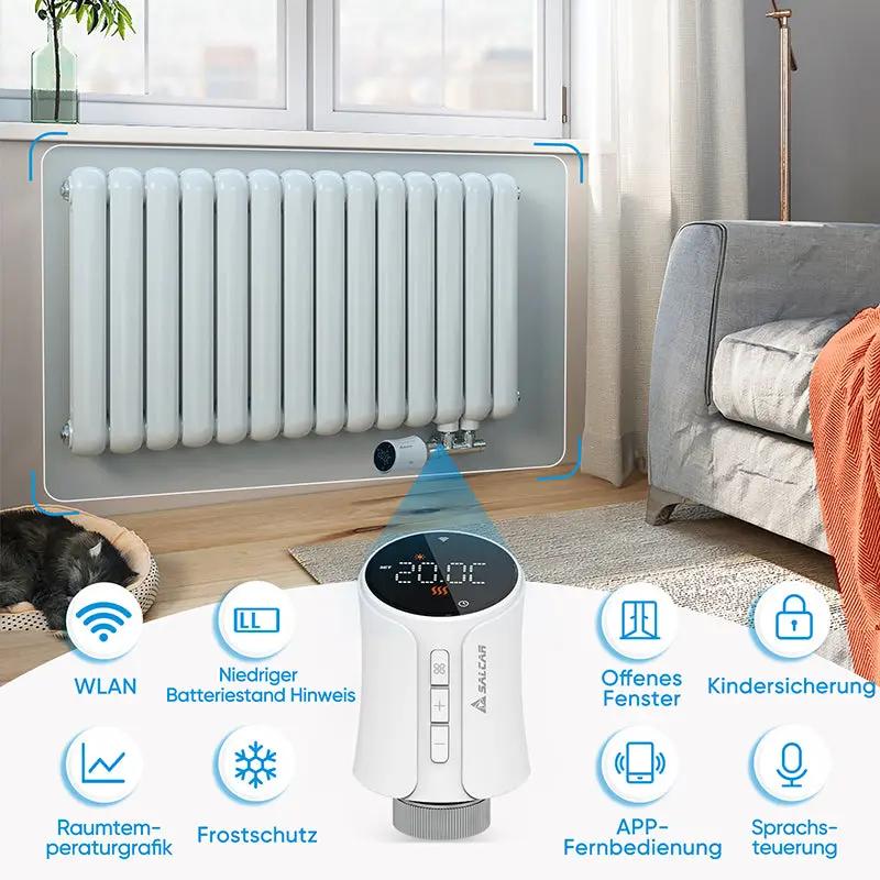 Salcar Smart WiFi Heizkörperthermostat Thermostat Heizung Salcar