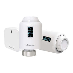 Salcar Smartes Heizkörperthermostat Set – ZigBee Thermostat mit Gateway, OLED-Display, kompatibel mit Alexa & Google Assistant, programmierbar