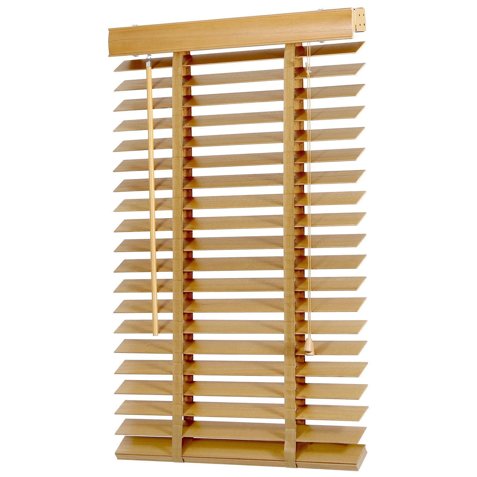 Sekey Jalousie aus Echtholz- Naturholzfarbe - 50 mm Lamellen mit natürlicher Holzoptik SEKEYMALL