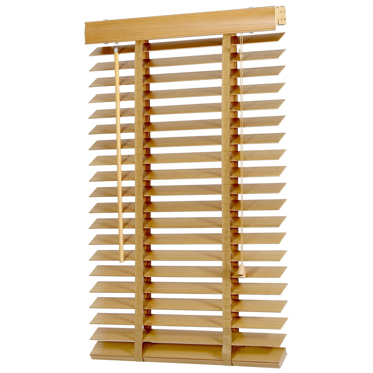 Sekey Jalousie aus Echtholz- Naturholzfarbe - 50 mm Lamellen mit natürlicher Holzoptik SEKEYMALL