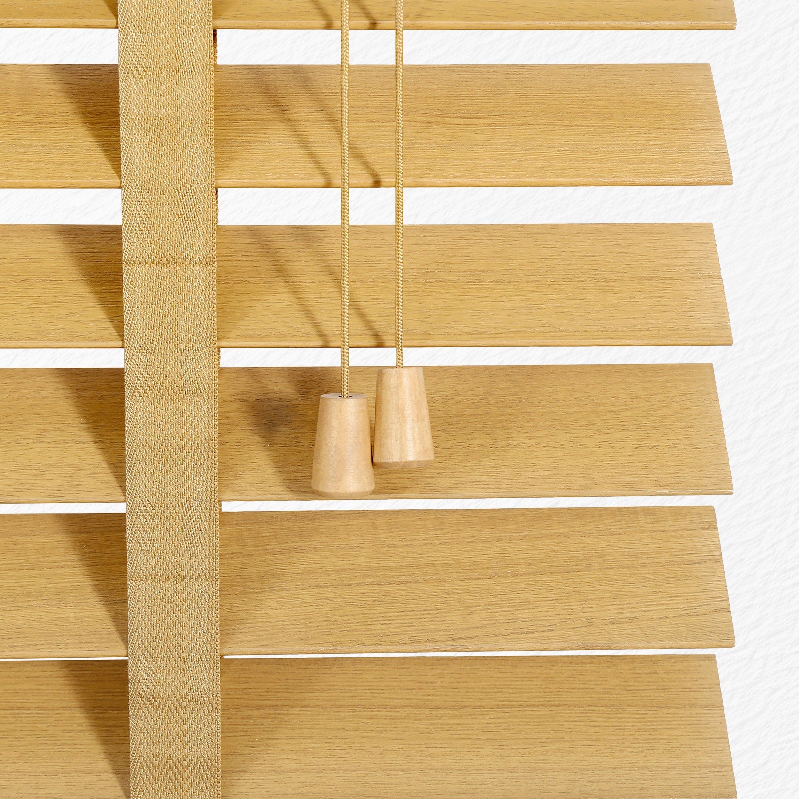 Sekey Jalousie aus Echtholz- Naturholzfarbe - 50 mm Lamellen mit natürlicher Holzoptik SEKEYMALL