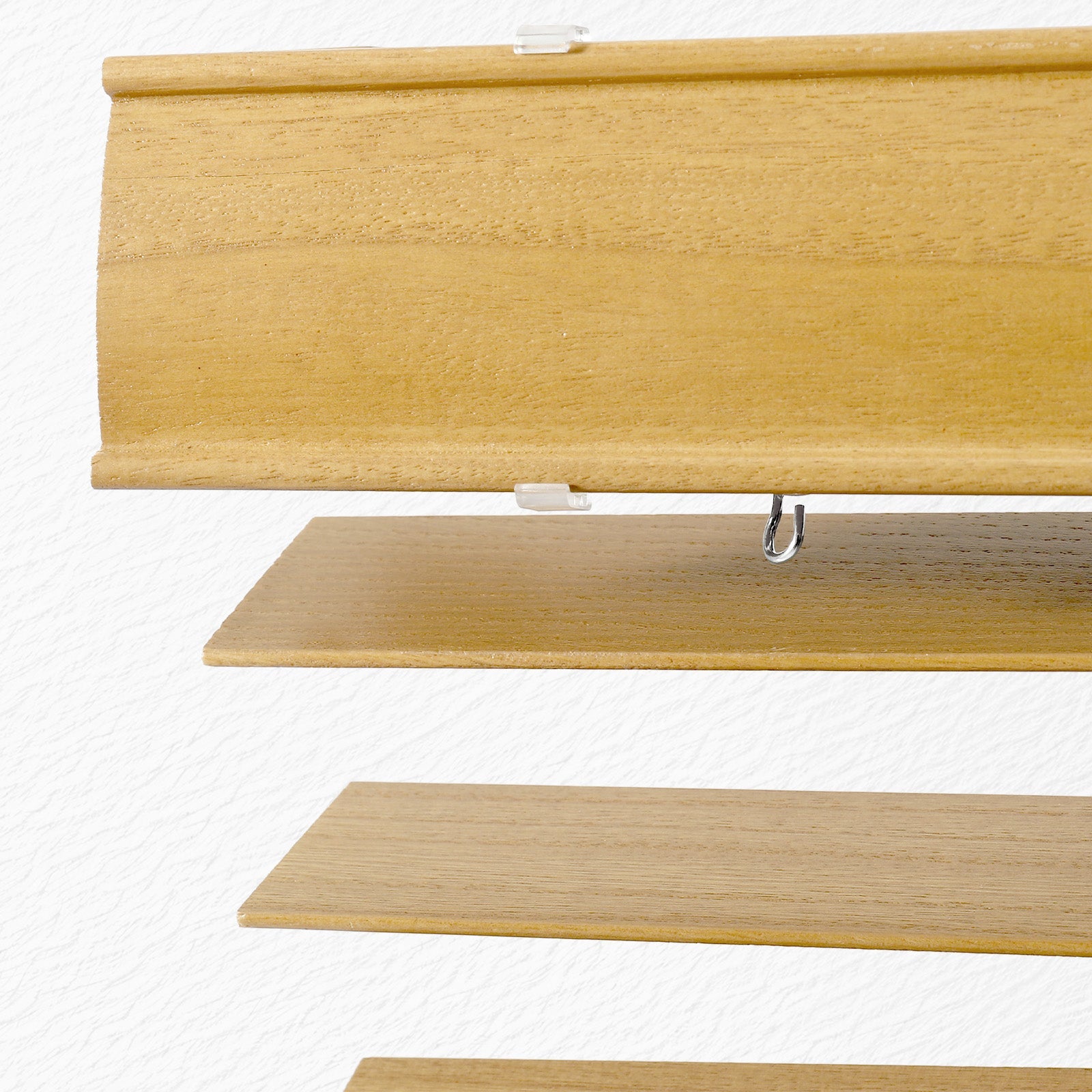 Sekey Jalousie aus Echtholz- Naturholzfarbe - 50 mm Lamellen mit natürlicher Holzoptik SEKEYMALL