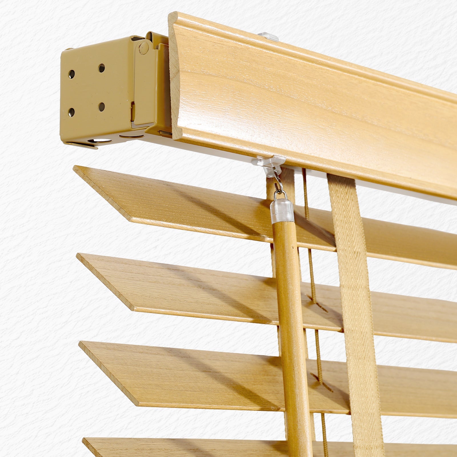 Sekey Jalousie aus Echtholz- Naturholzfarbe - 50 mm Lamellen mit natürlicher Holzoptik SEKEYMALL