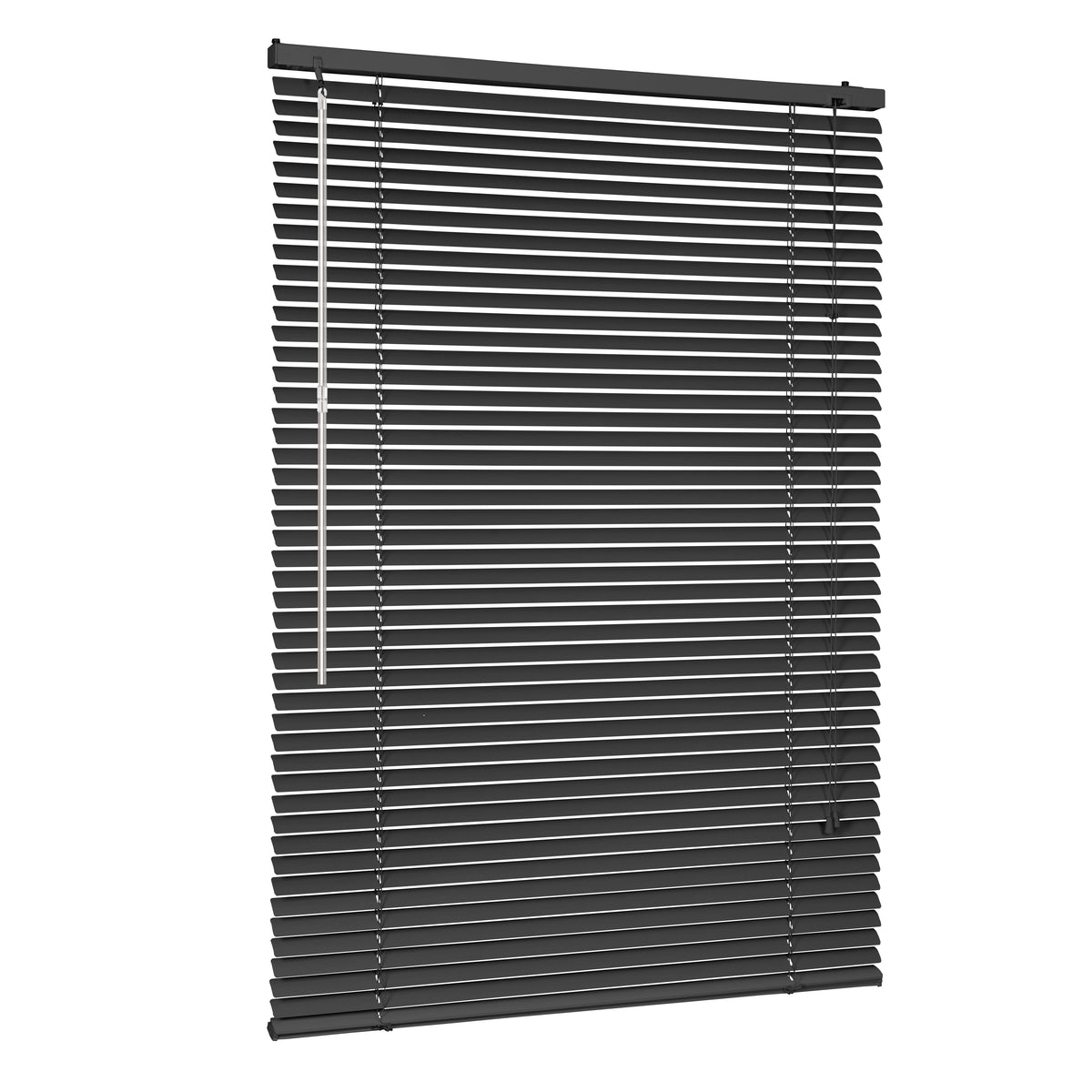 Sekey Aluminium-Jalousie ohne Bohren, 25mm Alu-Lamellen, Schwarz