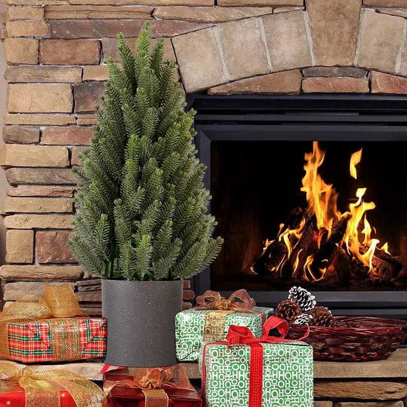 Salcar 50cm Künstlicher Weihnachtsbaum Kleinmit Basistopf, Nordmanntanne, aus 100% PE Spritzguss Salcar